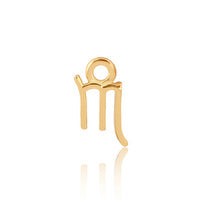 Permanent Jewellery 14ct Gold Vermeil Sterling Silver Horoscope Charm Scorpio