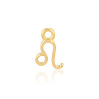 Permanent Jewellery 14ct Gold Vermeil Sterling Silver Horoscope Charm Leo