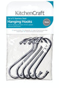 KitchenCraft S Hooks Chrome Plated 100mm Pack of 5