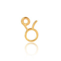 Permanent Jewellery 14ct Gold Vermeil Sterling Silver Horoscope Charm Taurus