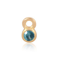 Permanent Jewellery 14ct Gold Vermeil Sterling Silver Birthstone Charm December