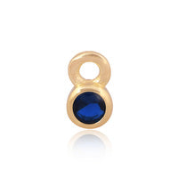 Permanent Jewellery 14ct Gold Vermeil Sterling Silver Birthstone Charm September