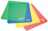 KitchenCraft Cutting Mat Coloured Plastic Set of 4