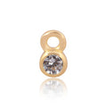 Permanent Jewellery 14ct Gold Vermeil Sterling Silver Birthstone Charm April