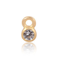 Permanent Jewellery 14ct Gold Vermeil Sterling Silver Birthstone Charm April