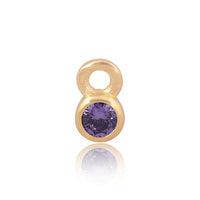 Permanent Jewellery 14ct Gold Vermeil Sterling Silver Birthstone Charm February