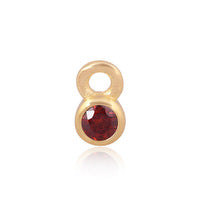 Permanent Jewellery 14ct Gold Vermeil Sterling Silver Birthstone Charm January
