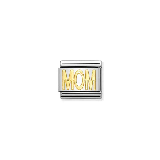 030107/01 Classic WRITING,S/Steel,bonded yellow gold MOM