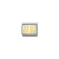 030107/14 Classic WRITING,S/Steel,bonded yellow gold MUM