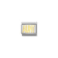 030107/16 Classic WRITING S/Steel,bonded yellow gold AUNT