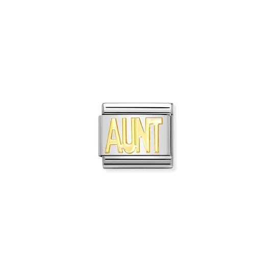 030107/16 Classic WRITING S/Steel,bonded yellow gold AUNT