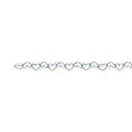 Permanent Jewellery Heart Link Anklet 35cm Silver