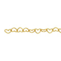Permanent Jewellery Anklet 27cm Heart Link Gold