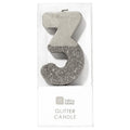 Talking Tables Silver Glitter Number Candle 3