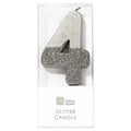 Talking Tables Silver Glitter Number Candle 4