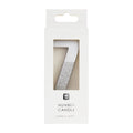 Talking Tables Silver Glitter Number Candle 7