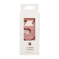 Talking Tables Pink Glitter Number Candle 3