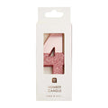 Talking Tables Pink Glitter Number Candle 4