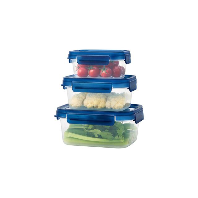 LocknLock NestnLock 3 Piece Blue Container Set