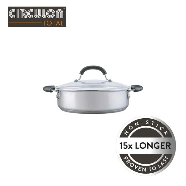 Circulon Total Casserole Shallow Stainless Steel 24cm 2.8L