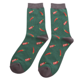Mr Sparrow Something Spicy Green Socks