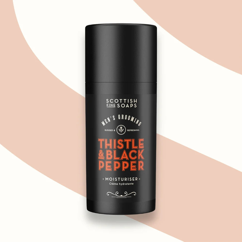Scottish Fine Soaps Mens Grooming Thistle And Black Pepper Moisturiser 100ml