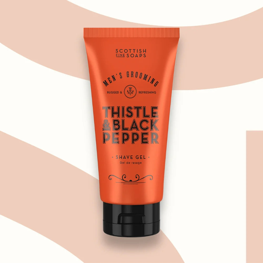 Scottish Fine Soaps Mens Grooming Thistle And Black Pepper Shave Gel 150ml