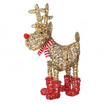 Heaven Sends Large Rattan Light Up Reindeer