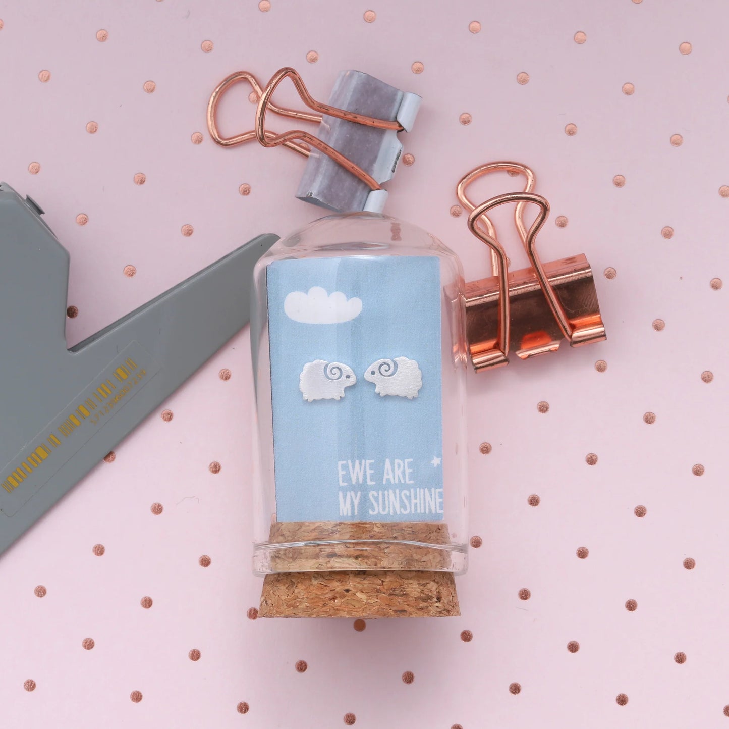 Attic Creations Little Note Little Lamb Earrings Sterling Silver