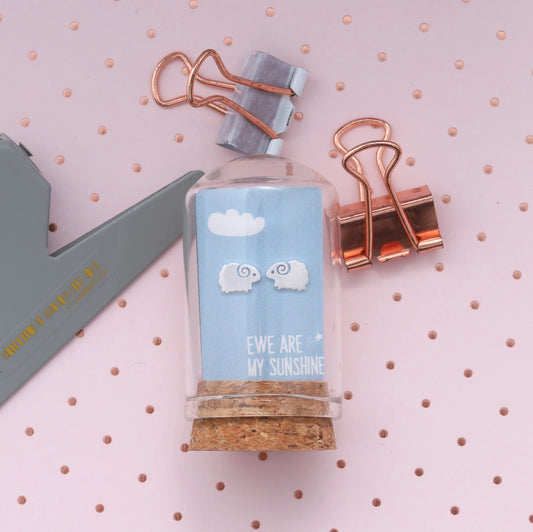 Attic Creations Little Note Little Lamb Earrings Sterling Silver