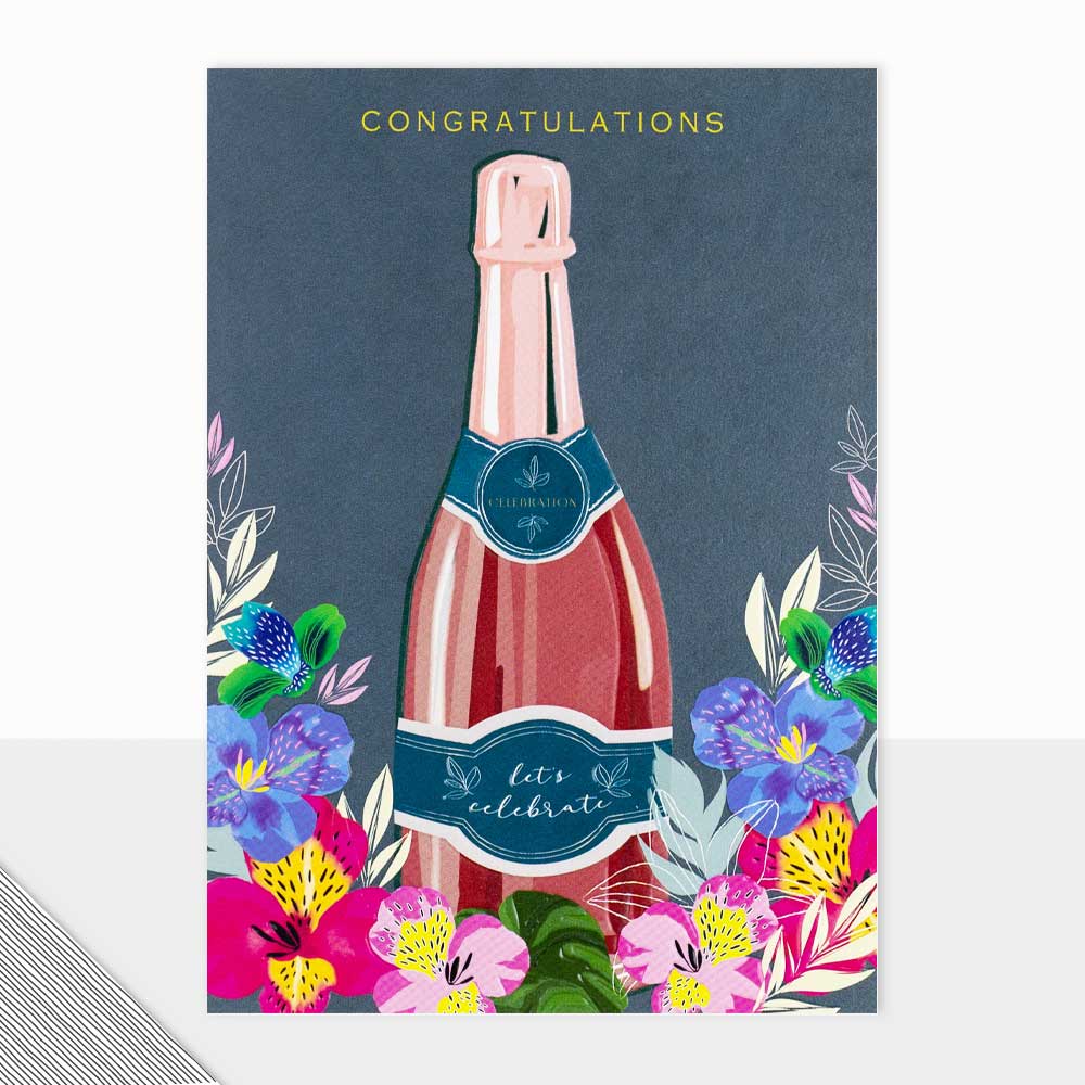 Laura Darrington Design Utopia Greeting Card Congratulations Champagne