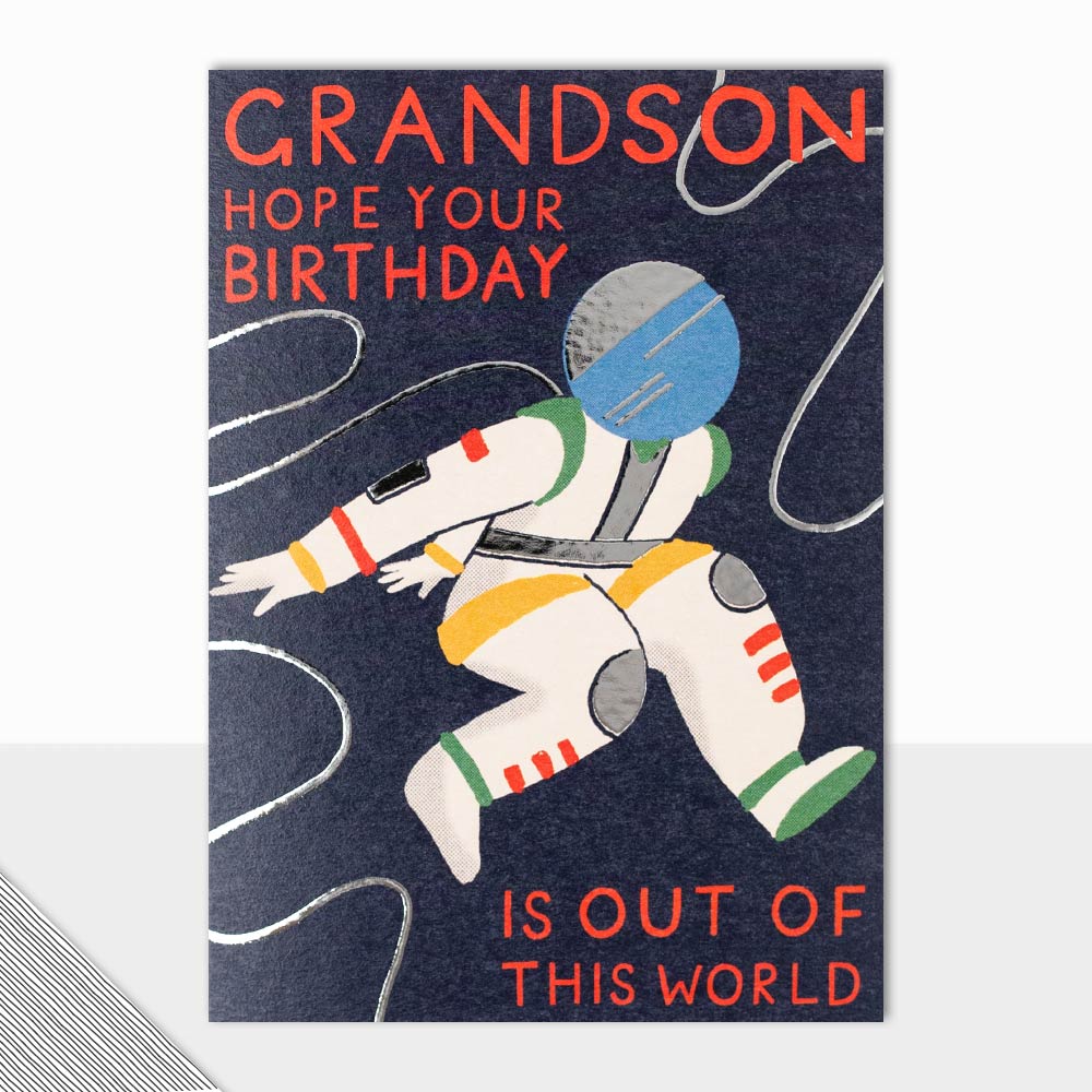Laura Darrington Design Honcho Card Birthday Grandson Astronaut