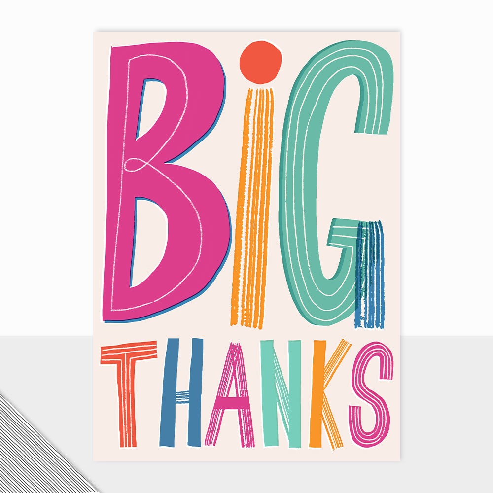 Laura Darrington Design Fonfetti Greeting Card Big Thanks