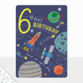 Laura Darrington Design Goodies Greeting Card 6th Birthday Space