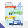 Laura Darrington Design Artbox Greeting Card 4 Today Cars Blue
