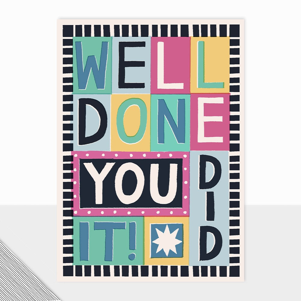 Laura Darrington Design Fonfetti Greeting Card Well Done You Did It