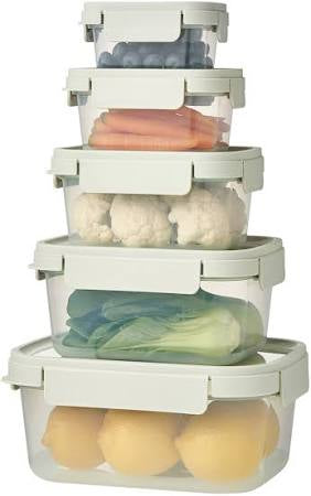 LocknLock NestnLock 5 Piece Sage Container Set