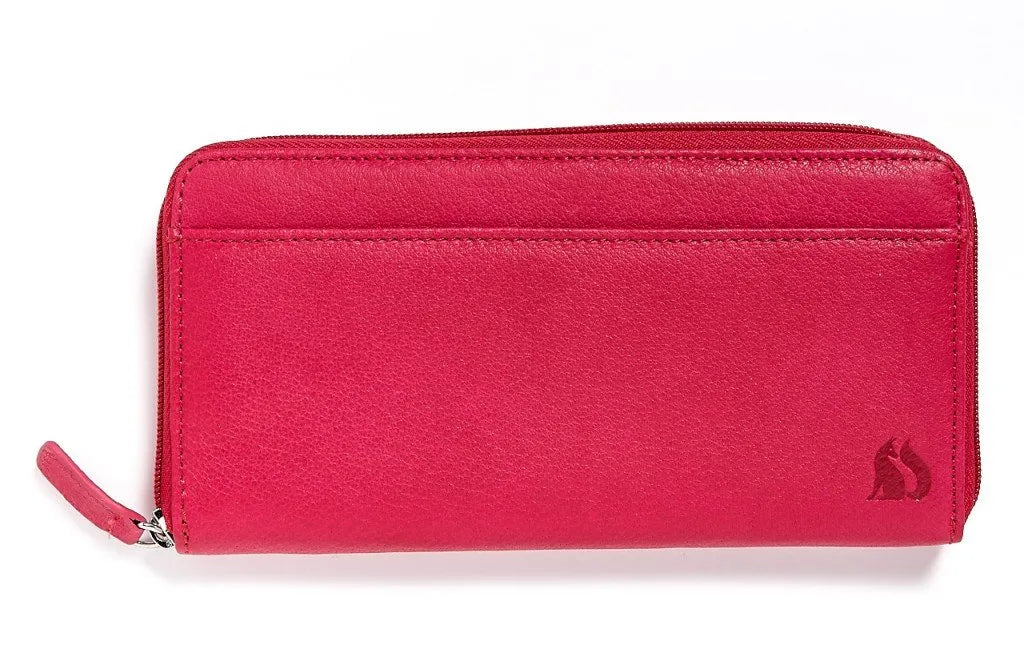 Foxfield Derwent Zip Round Purse Fuchsia