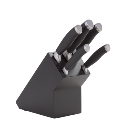 James Martin Knife Block Set Black 5 Piece