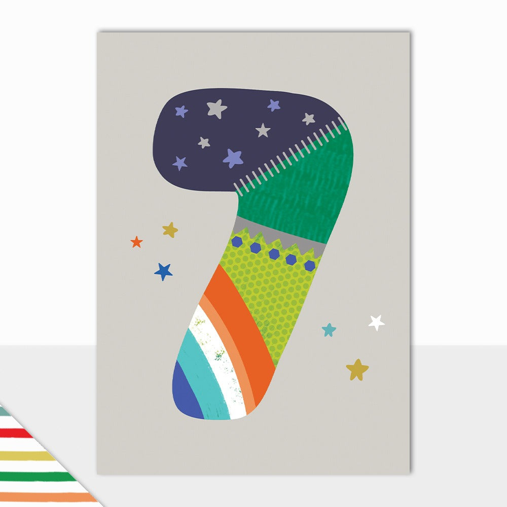 Laura Darrington Design Greeting Card Allsorts 7th Birthday Boys