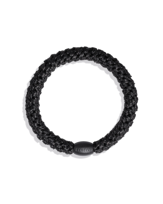 Kknekki Black Glitter Hair Tie
