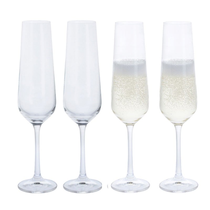 Dartington Crystal Cheers Champagne Flute Set of 4