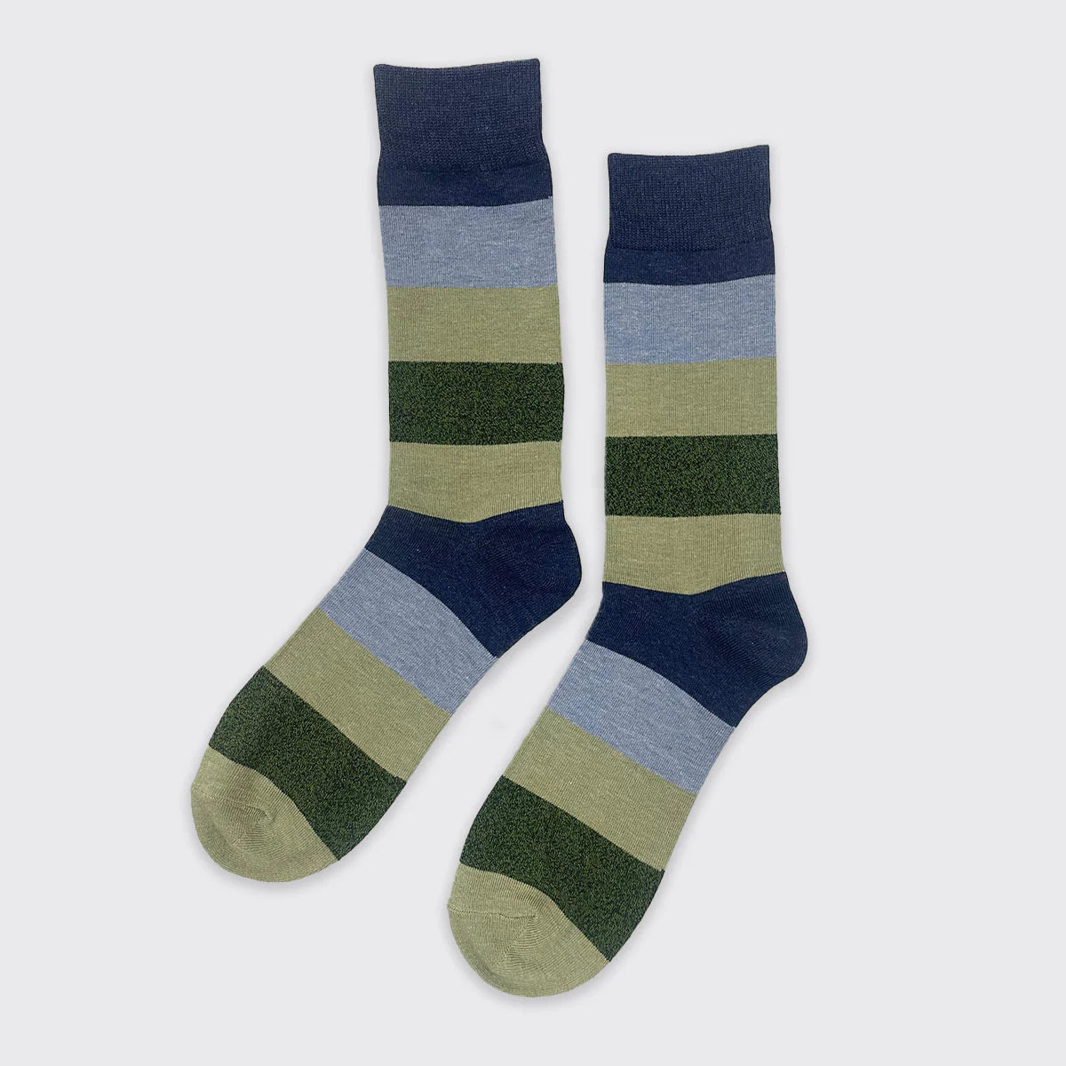 Men’s Striped Socks Navy/Olive