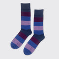 Men’s Striped Socks Navy/ Burgundy