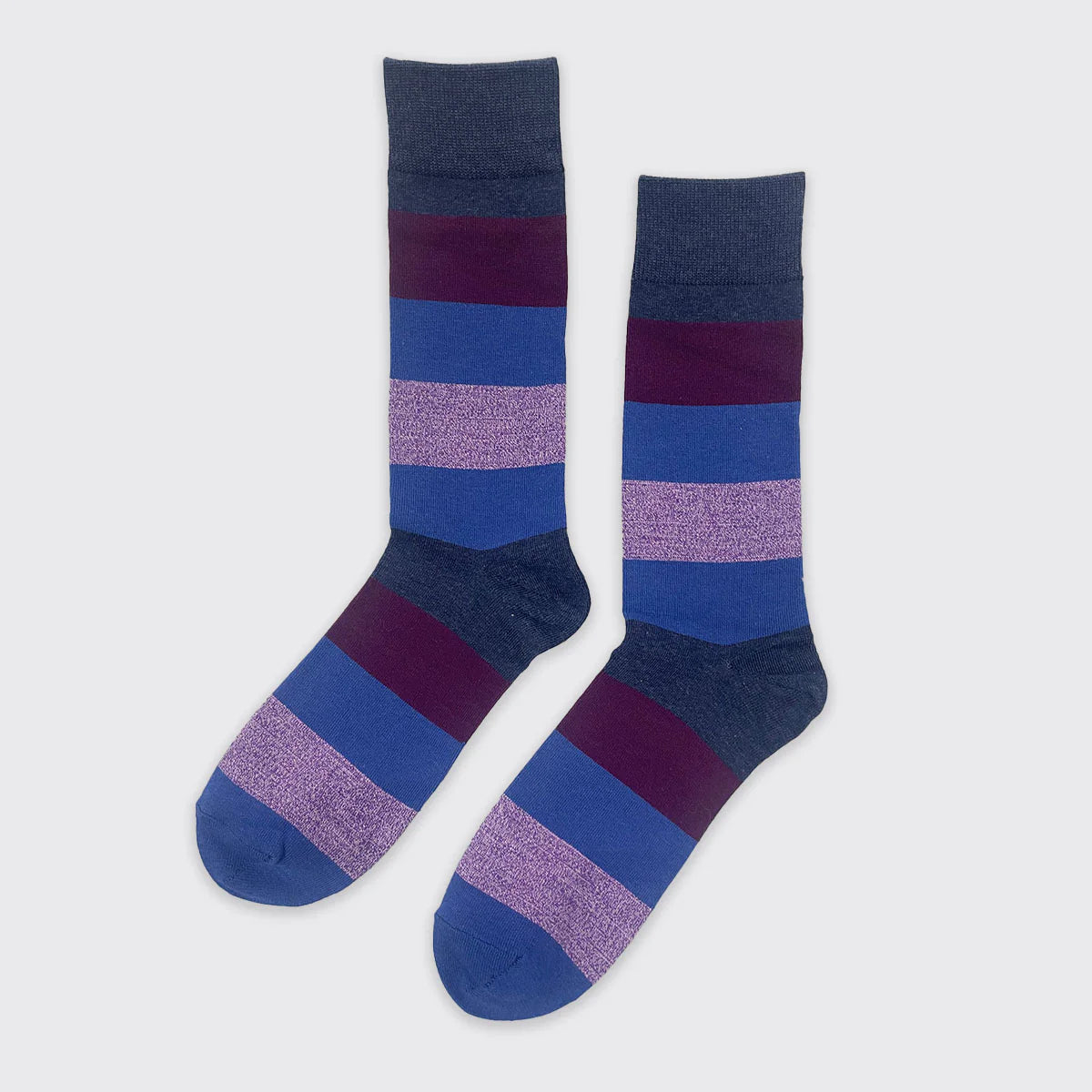 Men’s Striped Socks Navy/ Burgundy