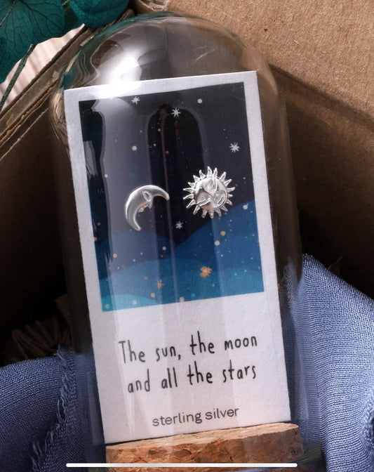 Attic Creations The Sun Moon All The Stars Earrings