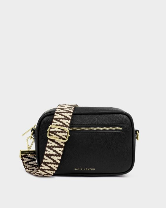 Katie Loxton Canvas Strap Chocolate Zig Zag