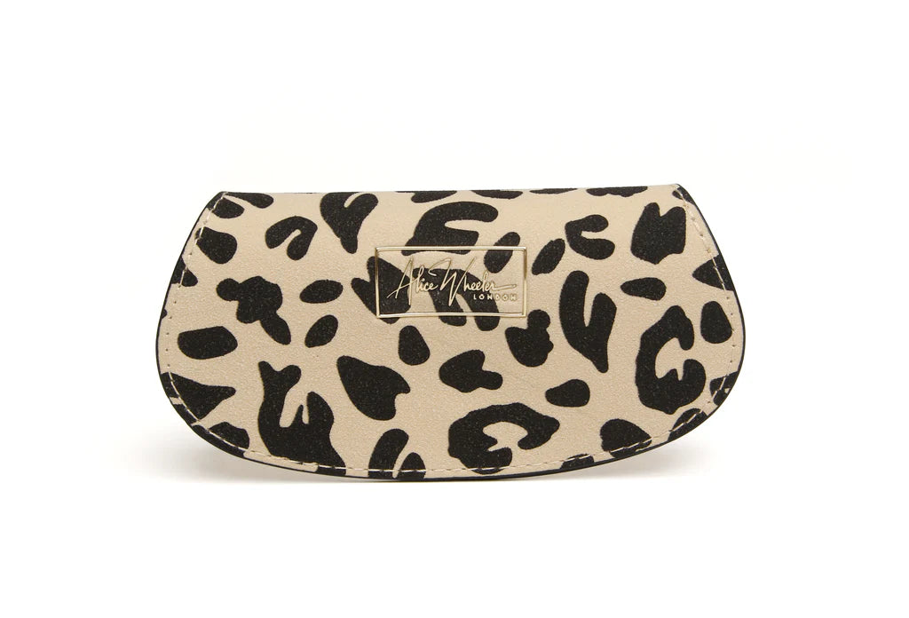 Alice Wheeler Light Leopard Print Glasses Case