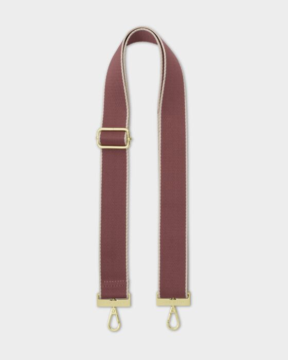 Katie Loxton Canvas Strap Deep Rose Tipped Stripe