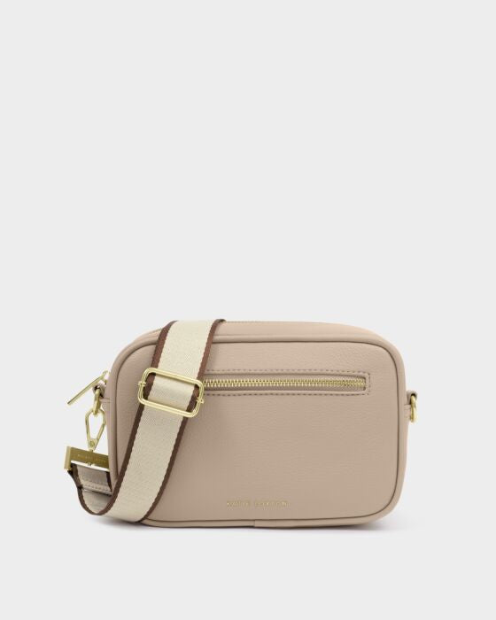 Katie Loxton Canvas Strap Cognac Tipped Stripe